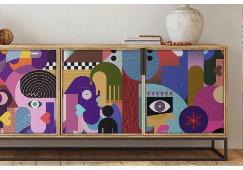 Abstract Painted Wallpaper-0138