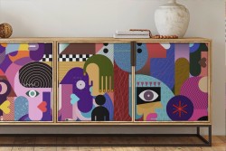 Carta da Parati dipinto astratto-0138