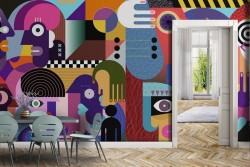 Carta da Parati dipinto astratto-0138