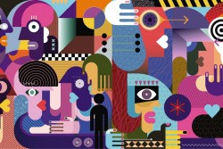 Carta da Parati Design e Stili Astratta Dipinti e Acquerelli