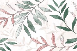 Carta da Parati Flora e Fauna Design e Stili Foglie Natura