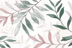 Carta da Parati Flora e Fauna Design e Stili Foglie Natura