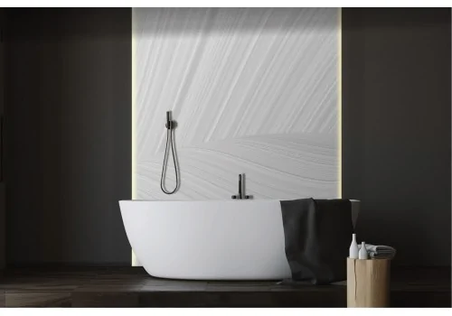 Abstract white and grey wave wallpaper-0148