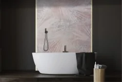 Carta da Parati foglie tropicali tortora-0150