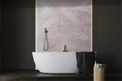 Tropical leaves dove-grey Wallpaper-0150