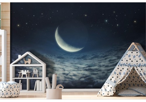 Carta da Parati Cielo notturno camera bambini-0153