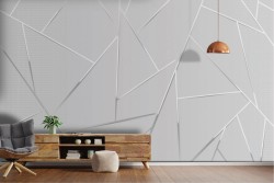 Carta da Parati Geometrica Moderna Righe e Onde