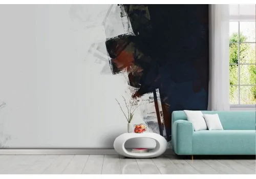 Modern Decoration Wallpaper in Blue and Red Color-0161