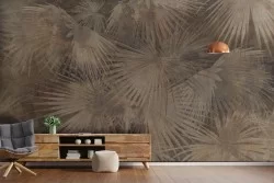 Tropical Nature Leaves Vintage Wallpaper