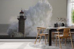 Carta da Parati onde paesaggio faro-0172