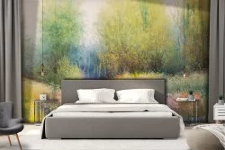 Wallpaper Paintings and Watercolors Leaves and Flowers Nature Meadows and Hills