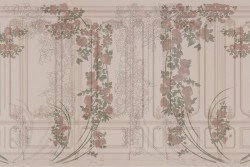 Wallpaper Design and Styles Surfaces and Textures Flora and Fauna Flowers Wood Vintage