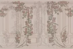 Wallpaper Design and Styles Surfaces and Textures Flora and Fauna Flowers Wood Vintage
