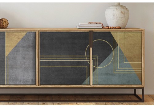 Carta da Parati decorazione geometrica oro-0181