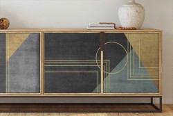 Geometric gold wallpaper decoration-0181