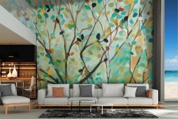 Carta da Parati Alberi Foglie Natura