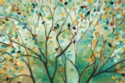 Carta da Parati Design e Stili Flora e Fauna Alberi Foglie Natura