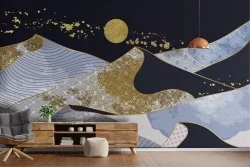 Carta da Parati Astratta Montagna Natura Luxury