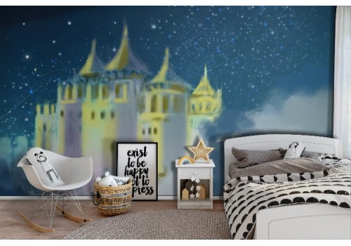 Fantasy Castle Wallpaper for kids room-0186 2