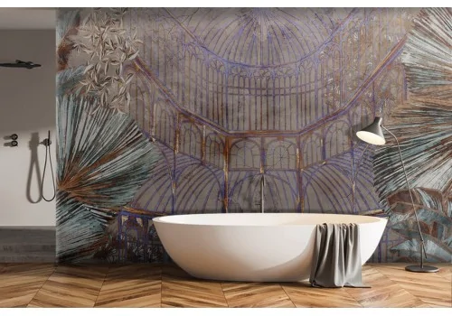 Tropical Greenhouse Vintage Decoration Wallpaper-0190