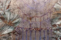 Carta da Parati Design e Stili Flora e Fauna Superfici e Texture Foglie Natura Stilizzata