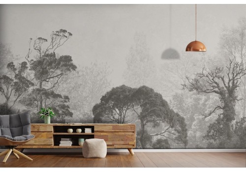 Minimal forest nature wallpaper gray-0200 2