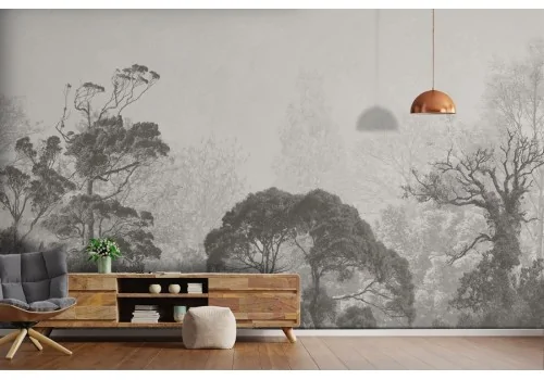 Minimal forest nature wallpaper gray-0200 2