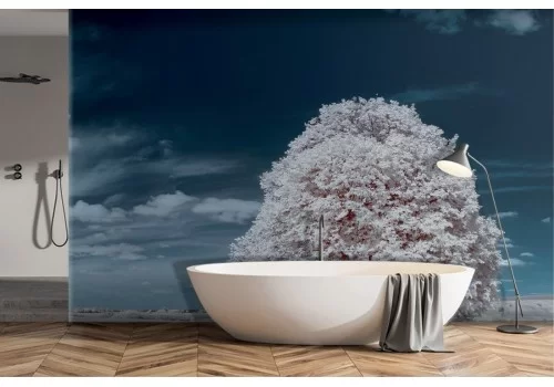 Carta da Parati albero rosa paesaggio natura-0204