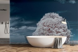 Carta da Parati albero rosa paesaggio natura-0204