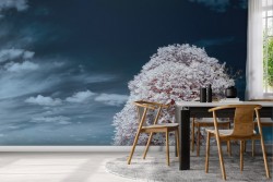 Carta da Parati albero rosa paesaggio natura-0204