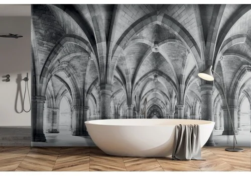 Wallpaper 3D landscape arches living room-0207