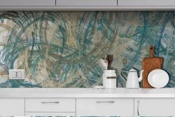 Modern abstract blue wallpaper-0214