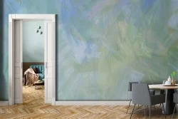 Carta da Parati superficie cemento turchese-0218