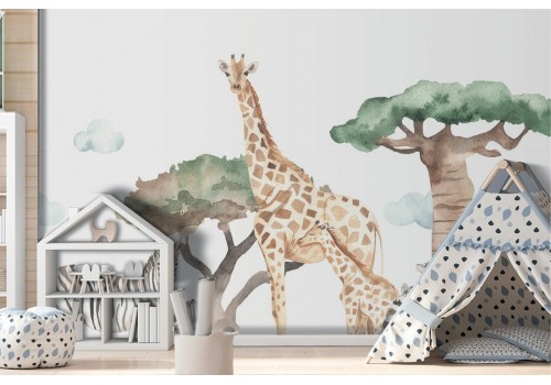 Carta da Parati animali giungla bambini-0220