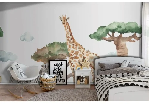 Jungle animals children's wallpaper-0220 2