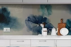 Blue Flowers Nature Design Wallpaper-0221