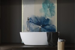 Carta da Parati fiori blu natura design-0221