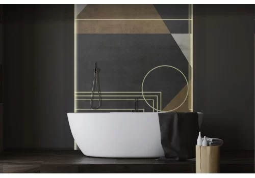 Carta da Parati decorazione geometrica oro vintage-0225