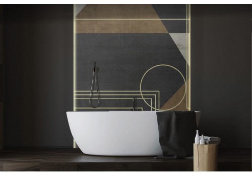 Vintage Gold Geometric Wallpaper Decoration-0225