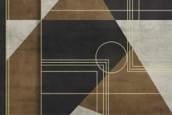 Carta da Parati Design e Stili Geometrica Righe e Onde Vintage