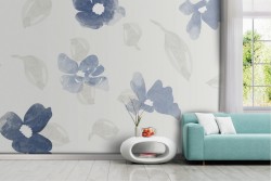 Carta da Parati Astratta Fiori Natura