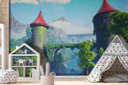Magic Castle Fairy Tale Children's Wallpaper-0236