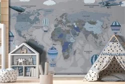 Children's world map wallpaper-0237
