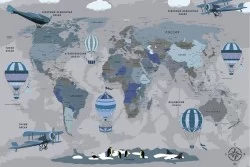 Carta da Parati Bambini Mappe Città Trasporti Mappe Razzi aerei mongolfiere