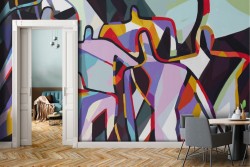 Modern Abstract Painted Wallpaper-0239