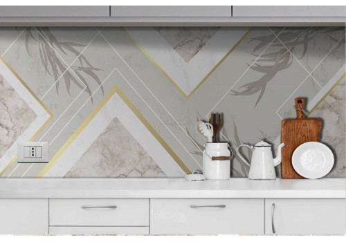 Marble Leaves Design Wallpaper-0240 2