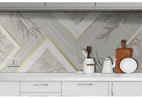 Marble Leaves Design Wallpaper-0240 2