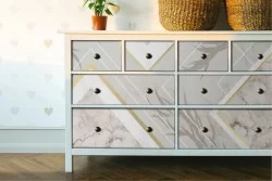 Modern Nature Marble Leaves Wallpaper