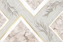 Carta da Parati Design e Stili Flora e Fauna Superfici e Texture Foglie Marmo Moderna Natura