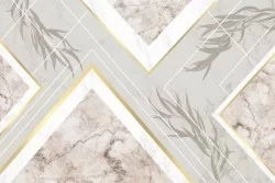 Carta da Parati Design e Stili Flora e Fauna Superfici e Texture Foglie Marmo Moderna Natura
